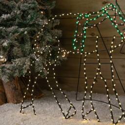 Samuel Alexander 1.4mx86cm FlexiBrights Christmas Reindeer with 420 Multi-Coloured LEDs in Black - Size: 1.4mx86 cm - thumbnail 5