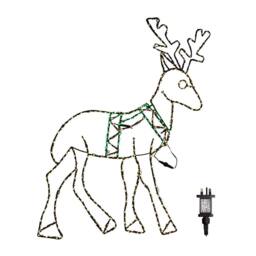 Samuel Alexander 1.4mx86cm FlexiBrights Christmas Reindeer with 420 Multi-Coloured LEDs in Black - Size: 1.4mx86 cm - thumbnail 1