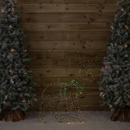 Samuel Alexander 1.4mx86cm FlexiBrights Christmas Reindeer with 420 Multi-Coloured LEDs in Black - Size: 1.4mx86 cm - thumbnail 3