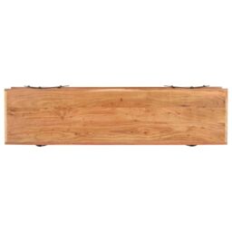 Berkfield Home TV Cabinet 160x40x50 cm Solid Acacia Wood in Brown - Size: 160 x 40 x 50 cm - thumbnail 3