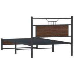 Berkfield Home Bed Frame without Mattress Brown Oak 107x203 cm Engineered Wood - thumbnail 8