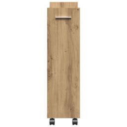 Berkfield Home Rolling Cabinet Artisan Oak 60x22x79 cm Engineered Wood in Brown - Size: 60 x 22 x 79 cm - thumbnail 7