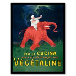 Artery8 Leonetto Cappiello Framed Wall Art Vegetaline Vintage Italian Advert - Size: A4 - thumbnail 1