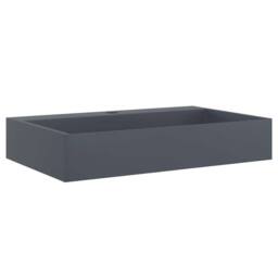 Berkfield Home Wash Basin 60x38x11 cm Mineral Cast/Marble Cast Anthracite in Dark Grey - Size: 60 x 38 x 11 cm