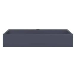 Berkfield Home Wash Basin 60x38x11 cm Mineral Cast/Marble Cast Anthracite in Dark Grey - Size: 60 x 38 x 11 cm - thumbnail 4