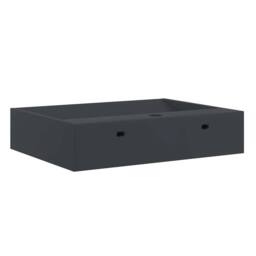 Berkfield Home Wash Basin 60x38x11 cm Mineral Cast/Marble Cast Anthracite in Dark Grey - Size: 60 x 38 x 11 cm - thumbnail 6