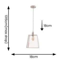 ValueLights Susie Glass Lantern Lamp Shade Drop Ceiling Pendant Light with Bulb in Silver - thumbnail 6