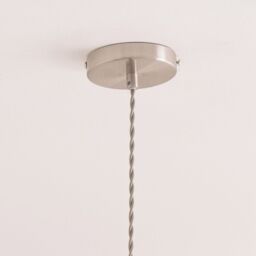 ValueLights Susie Glass Lantern Lamp Shade Drop Ceiling Pendant Light with Bulb in Silver - thumbnail 5