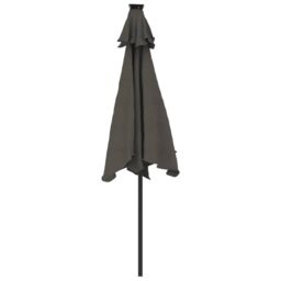 Berkfield Home Garden Parasol with Steel Pole Anthracite 225x225x212 cm in Black - Size: 225 x 225 x 212 cm - thumbnail 6