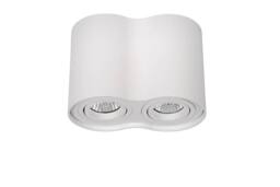 Lucide 'TUBE' Dimmable Tiltable Surface Mounted Ceiling Spotlight 2xGU10 in White - thumbnail 2