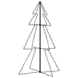 Berkfield Home Christmas Cone Tree 160 LEDs Indoor & Outdoor 78x120 cm in Blue - thumbnail 5