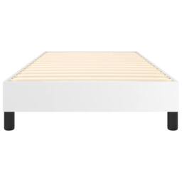 Berkfield Home Durable Box Spring Bed Frame White 90x190 cm Single Faux Leather - thumbnail 5