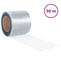 Berkfield Home Door Curtain Transparent 200 mmx1.6 mm 50 m PVC - thumbnail 2