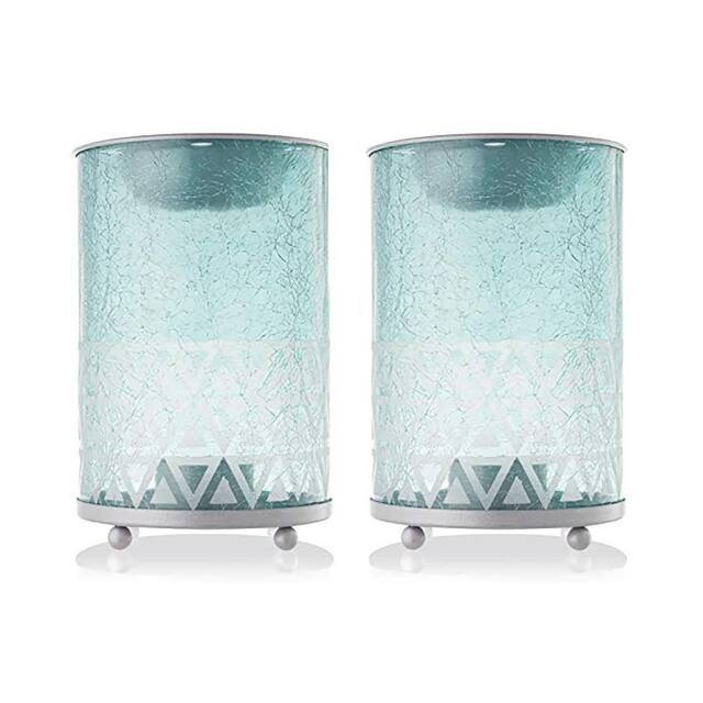 simpa Cote D'Azur Sandblast Tealight Burners - Set of 2 in Aqua - image 1