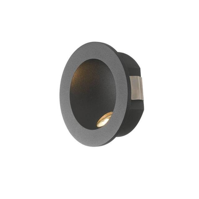 Netlighting ONYX Outdoor LED Recessed Wall Light Black IP54 144lm 4000K 9x4cm - Size: 9x4 cm - image 1