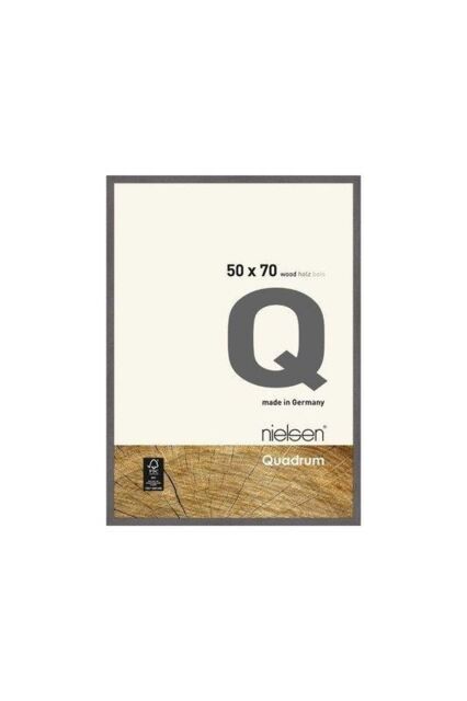 nielsen Quadrum 50 x 70cm Wooden Picture Frame With Protective Glass Front in Mid Grey - Size: 50 x 70 cm - image 1