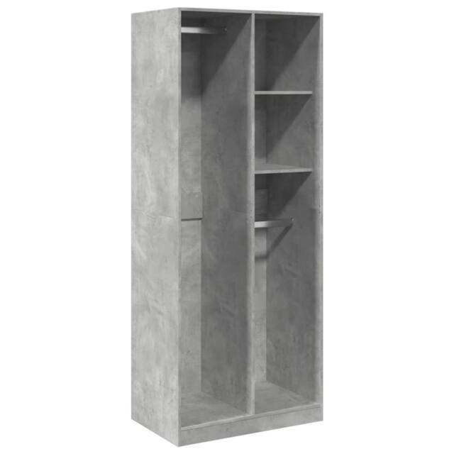 Berkfield Home Wardrobe Concrete Grey 80x50x200 cm Engineered Wood - Size: 80 x 50 x 200 cm - image 1