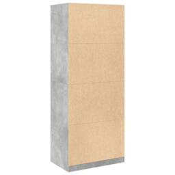 Berkfield Home Wardrobe Concrete Grey 80x50x200 cm Engineered Wood - Size: 80 x 50 x 200 cm - thumbnail 6