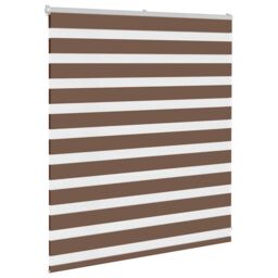 Berkfield Home Zebra Blind Brown 135x100 cm Fabric Width 130.9 cm Polyester - thumbnail 3