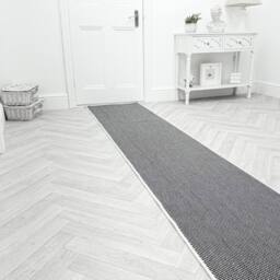 runrug Carpet Runner Rug - Indoor/Outdoor, Reversible, 2mm - 'Coastal' in Black - Size: 60 cm x 390 cm - thumbnail 3