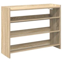 Berkfield Home Shoe Rack Sonoma Oak 80x25x62 cm Engineered Wood in Brown - Size: 80 x 25 x 62 cm - thumbnail 2