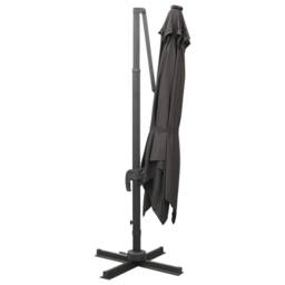 Berkfield Home Cantilever Umbrella with Pole & LED Lights Anthracite 300 cm in Black - thumbnail 3