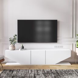 Decorotika Pearl TV Stand TV Unit for TVs up to 71 inch in White - thumbnail 1