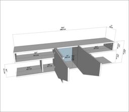 Decorotika Pearl TV Stand TV Unit for TVs up to 71 inch in White - thumbnail 6
