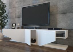 Decorotika Pearl TV Stand TV Unit for TVs up to 71 inch in White - thumbnail 3