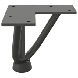 Berkfield Home Hairpin Table Legs 4 pcs Anthracite 10 cm Solid Steel in Black - thumbnail 6
