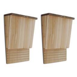Berkfield Home Bat House 22 x 12 x 34 cm Set of 2 in Brown - thumbnail 1