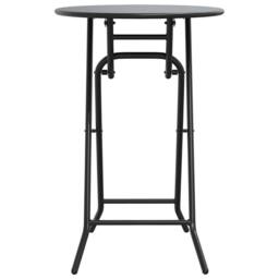 Berkfield Home Folding Garden Table Anthracite √ò50x72 cm Steel in Dark Grey - Size: 50x72 cm - thumbnail 5