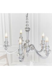 Netlighting Finsbury 5 Light Multi Arm Pendant Polished Cast Aluminium E14 in Grey - thumbnail 4