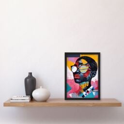 Artery8 Pattern Fashion Love Colourful Modern Portrait Framed Art Print - Size: A4 - thumbnail 4