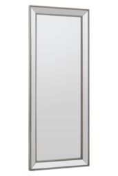 Orsina Champagne Rectangle Wall Mirror, Wooden Frame Mirror With Sleek Finish, Small Mirror For Dressing Area in Silver - thumbnail 2