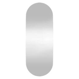 Berkfield Home Wall Mirror 15x40 cm Glass Oval in Silver - thumbnail 3