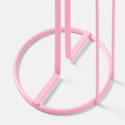 OHS Metal Freestanding Toilet Roll Holder Organiser Tissue Paper Storage in Pink - thumbnail 4