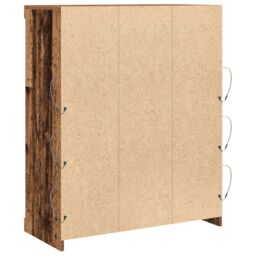 Berkfield Home Sideboard with LED Lights Old Wood 41x37x100 cm in Brown - Size: 41 x 37 x 100 cm - thumbnail 7
