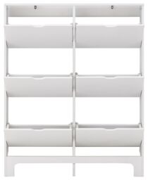 GFW Narrow 6 Drawer Shoe Cabinet in White - thumbnail 5