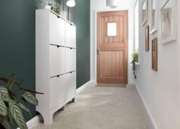 GFW Narrow 6 Drawer Shoe Cabinet in White