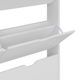 GFW Narrow 6 Drawer Shoe Cabinet in White - thumbnail 7