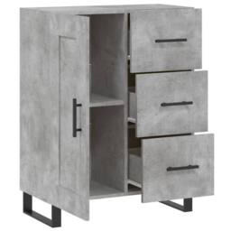Berkfield Home Sideboard Concrete Grey 69.5x34x90 cm Engineered Wood - thumbnail 6