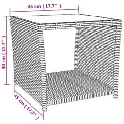Berkfield Home 3 Piece Garden Dining Set with Cushions Grey Poly Rattan - thumbnail 5