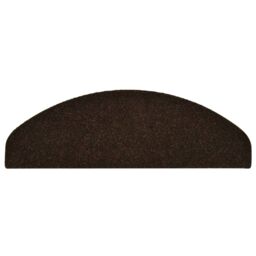 Berkfield Home Self-adhesive Stair Mats 15 pcs Brown 65x21x4 cm Needle Punch - Size: Medium - thumbnail 6