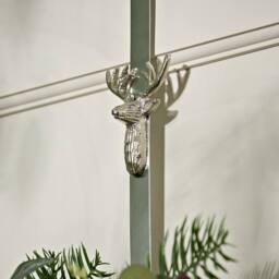 Dibor 39cm Pink Pinecone Christmas Wreath with Stag Wreath Hanger - thumbnail 6