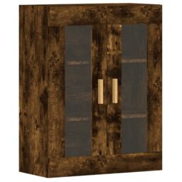 Berkfield Home Wall Mounted Cabinets 2 pcs Smoked Oak Engineered Wood in Brown - thumbnail 6