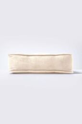 Homescapes Faux Suede Dining Chair Booster Cushion in Cream - Size: 40 cm x 40 cm - thumbnail 5