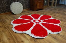 RugsX Circle Shaggy Rug in Red - Size: 120 cm diameter - thumbnail 5