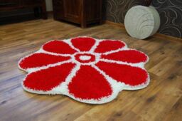 RugsX Circle Shaggy Rug in Red - Size: 120 cm diameter - thumbnail 3