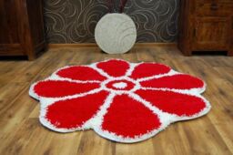 RugsX Circle Shaggy Rug in Red - Size: 120 cm diameter - thumbnail 2